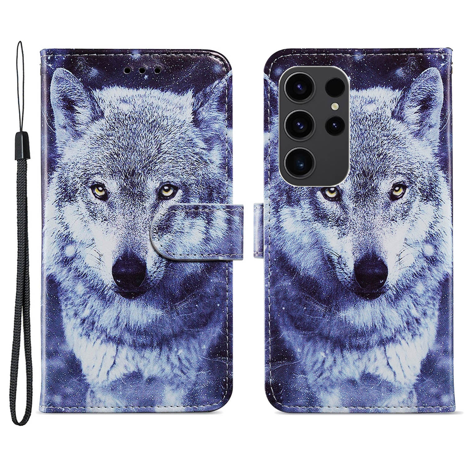 For Samsung Galaxy S23 Ultra Pattern Printing PU Leather Cover Wallet Stand Protective Phone Case with Strap For Samsung Galaxy S23 Ultra Pattern Printing PU Leather Cover Wallet Stand Protective Phone Case with Strap